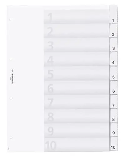 Produktbild: Durable Register A4 mit umschweißten Taben, 10tlg., 1 Stück, transparent, 682119