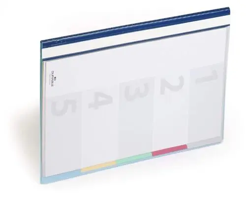Produktbild: Durable Schnellhefter Divisoflex mit 5 Unterteilungen, mit Deckblatt und Beschriftungsstreifen, blau, 255706
