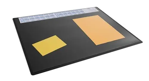 Produktbild: Durable Schreibunterlage mit Jahreskalender, 65 x 50 cm, rutschfest, PP, Made in Germany, schwarz, 722301