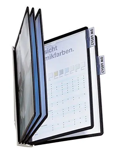 Produktbild: Durable Sherpa Wandhalter mit 5 Sichttafeln, grau/schwarz, 581001