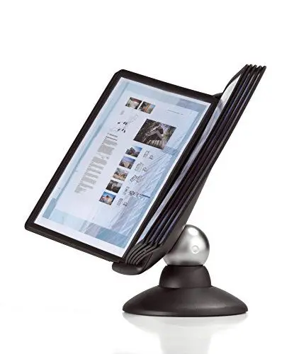 Produktbild: Durable Sichttafelsystem Sherpa Motion, mit 10 Sichttafeln A4, schwarz, 558701