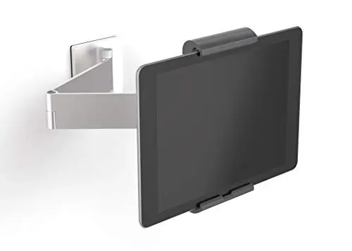 Produktbild: Durable Tablet Wandhalterung (mit Schwenkarm für Tablets 7-13 Zoll, 360° drehbar mit Diebstahlsicherung) silber/anthrazit, 893423