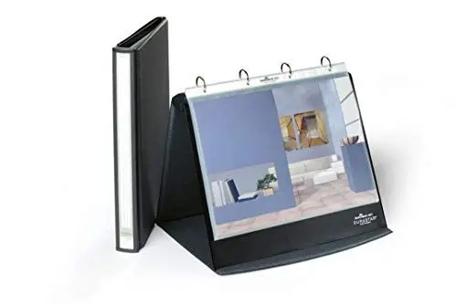 Produktbild: Durable Tisch-Flipchart Durastar, mit 10 PP-Hüllen, A4 quer, beschriftbar & erweiterbar, basalt, 856739