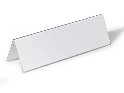 Produktbild: Durable Tischnamensschild 105/210x297 mm, Tischaufsteller transparent mit weißer Papiereinlage, 25 Stück, 805319