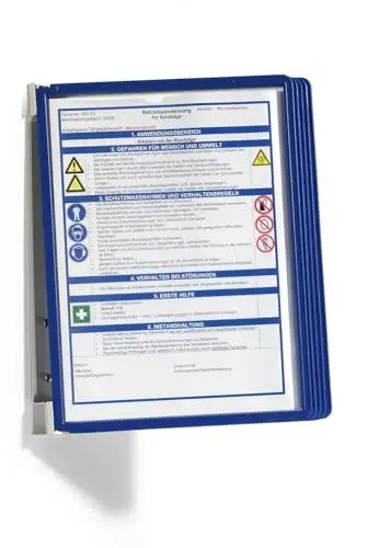 Produktbild: Durable Wand-Sichttafelsystem A4 (Vario Wall 5, mit 5 Sichttafeln) dunkelblau, 555107