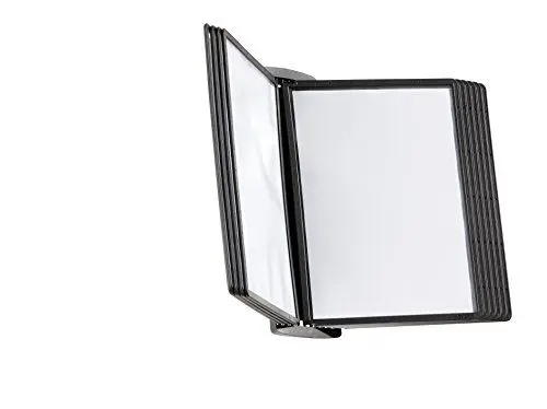 Produktbild: Durable Wand-Sichttafelsystem Sherpa Style Wall, mit 10 Sichttafeln A4, schwarz, 585401