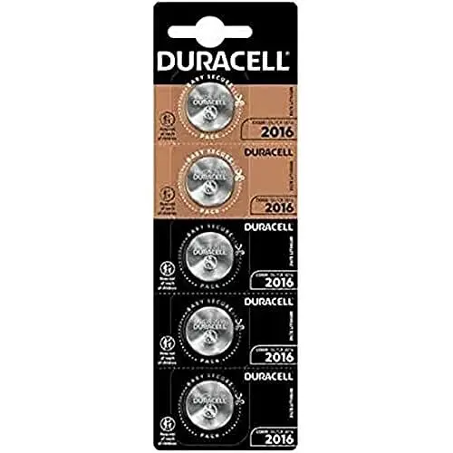 Produktbild: DURACELL Knopf der Marke Lithium 3 V 2016 X5