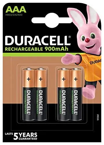 Produktbild: Duracell 5000394203822 Stay Charged Nimh AAA 900 mAh, 4 Stück