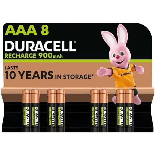 Produktbild: Duracell Akku AAA, wiederaufladbare Batterien AAA, 8 Stück, Unsere Nr. 1 - längste Haltbarkeit pro Aufladung, vorgeladen (Amazon exclusive)