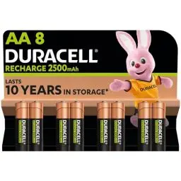 Produktbild: Duracell Akku AA, wiederaufladbare Batterien AA, 8 Stück, Unsere Nr. 1 - längste Haltbarkeit pro Aufladung, vorgeladen (Amazon exclusive)