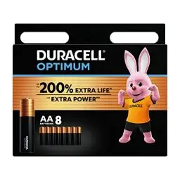 Produktbild: Duracell Optimum Batterien AA, 8 Stück, bis zu 200% zusätzliche Lebensdauer oder extra Power