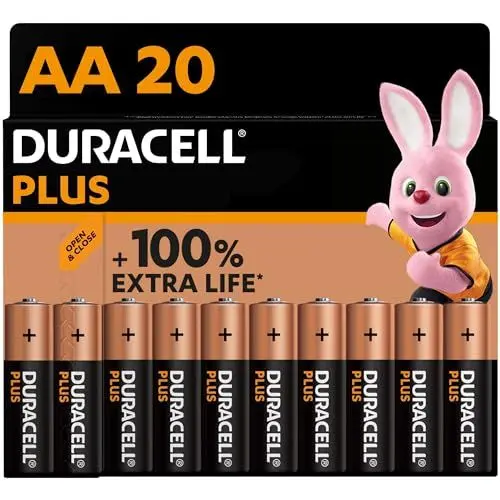 Produktbild: Duracell Plus Batterien AA, 20 Stück, langlebige Power, AA Batterie für Haushalt und Büro