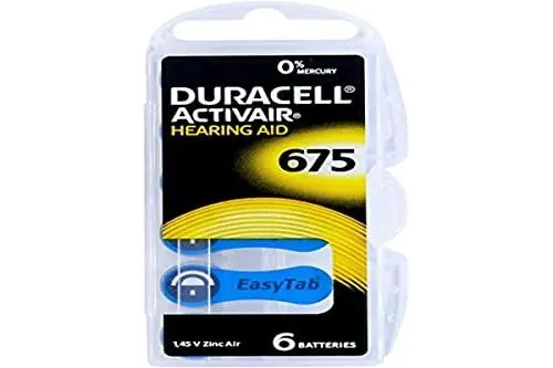 Produktbild: Duracell für Hörgeräte 'Da 675' Zinc Air, Pz 6-1,4 V