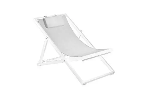 Produktbild: Duramax, Newport Sonnenliege mit 3 Liegesitzen mit bequemer Kopfstütze, zusammenklappbare Decks, Terrassen, Pools, Strand und mehr, mit Kopfstütze, Rahmenschlinge