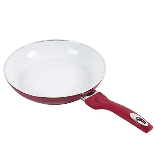 Produktbild: Durandal Keramikpfanne mit Antihaftbeschichtet - Bratpfanne Induktion - Non Stick Pan - Induktionspfanne - Kleine Pfanne Induktion - Grillpfanne Induktion - Pfanne - Bratpfanne (Rot)