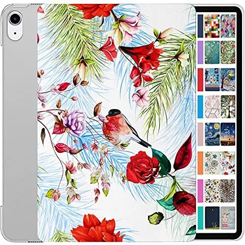 Produktbild: DuraSafe Cases für iPad 10,9 Zoll 2022 10 Gen ( 10. Generation ) A2696 A2757 A2777 Printed Slim Hard Shell Protective Stand Cover - Birds & Flowers
