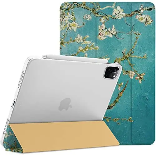 Produktbild: DuraSafe Cases für iPad PRO 11 3 2 Gen ( PRO 11 3. 2. ) A2377 A2459 A2301 A2460 A2228 A2068 A2230 A2231 A2013 Trifold Printed Hard PC Transparent Back Cover - Blossom