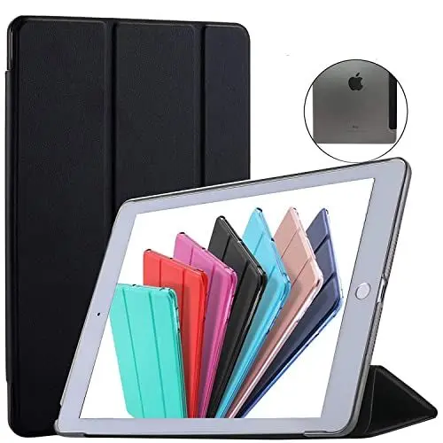 Produktbild: DuraSafe Cases für iPad PRO 10,5 Air 3 ( PRO 10,5 Zoll Air 3. Gen ) A1701 A1709 A1852 A2152 A2123 A2153 A2154 Trifold Hard Smart PC Translucent Back Cover - Schwarze