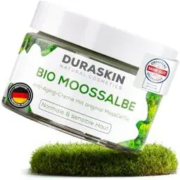 Produktbild: Duraskin® BIO Moossalbe gegen Falten mit hochwirksamen MoosCellTec | Mooscreme für Gesicht mit Anti Aging Wirkung als Feuchtigkeitscreme für Tag & Nacht | vegane Naturkosmetik Made in Germany