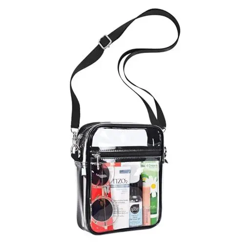 Produktbild: Durchsichtige Tasche, Transparente Tasche, Konzert Tasche, Durchsichtige Tasche Konzert, Clear Bag, Tasche Konzert, Wasserdichte Multifunktions Transparente Tasche für Männer Frauen Work Travel