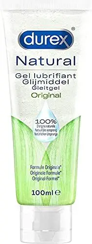 Produktbild: Durex Naturals Gleitgel auf Wasserbasis – Gleitgel aus 100% natürlichen Inhaltsstoffen und mit Intim-Balance-Formel – 1 x 100 ml in der Tube