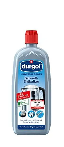 Produktbild: durgol Universal Schnell-Entkalker für Küchengeräte (750ml) - Entkalker für Wasserkocher, Wasserhahn, Töpfe, Spülkasten, Waschmaschinen, Dampfgarer etc. - Anti Kalklöser flüssig - Flüssigentkalker