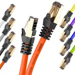 Produktbild: Duronic CAT8 OE 3 m Ethernet-Kabel | 40 Gbps Netzwerkabel | RJ45 Gigabit LAN Kabel Cat 8 | Patch Kabel 2000 MHz S/FTP Schirmung | TV Streaming Router Modem Switch Internetkabel 10 100 1000 Mbit