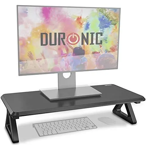 Produktbild: Duronic DM06-1 BK Monitorständer, 62 x 30 cm, Schreibtischaufsatz Erhöhung Bildschirmständer, Dual Monitor Riser Bildschirmerhöhung, 10 kg belastbar