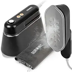 Produktbild: Duronic HS90 BK 2-in-1 Dampfbügeleisen | Bügeleisen und Dampfglätter | Reisebügeleisen mit 1200 W | 90 ml Wassertank | Faltbarer Griff für Dampffunktionen | Inklusive Zubehör