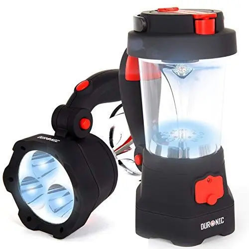 Produktbild: Duronic Hurricane Dynamo-Taschenlampe, USB-Laterne, 10 LEDs, Notfallsignal, rot, blinkend, 3 LEDs, ideal für Camping, Wandern, Garten, Basteln
