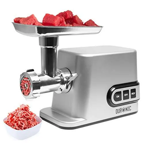 Produktbild: Duronic MG301 Fleischwolf 1200W Edelstahl Fleischwolf, Zubehör für Hackfleisch, Wurst, Kibbe, Ideal zum Herstellen von Fleisch- oder Gemüsegerichten (vegane Burger)