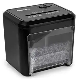 Produktbild: Duronic PS132 Aktenvernichter, Schredder mit Sicherheitsstufe P2, Reißwolf für Büro und Home-Office, Zerkleinerer für 3 Blatt Papier, 3,5 Liter