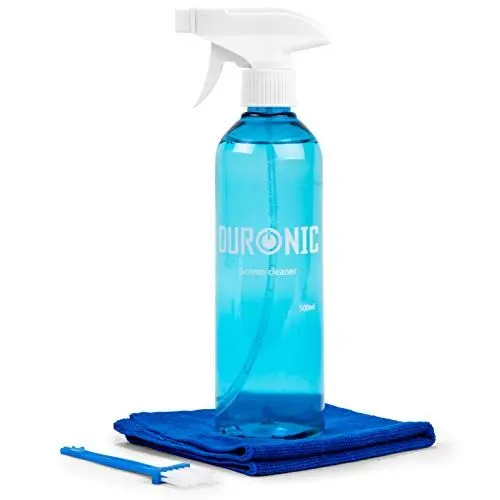 Produktbild: Duronic SCK103 Reinigungsset für Bildschirme, 500 ml | LED, LCD, TFT, Plasma, OLED | Lösung für Smartphone, Tablet, Computer, Fernseher | Mikrofasertuch und Bürste