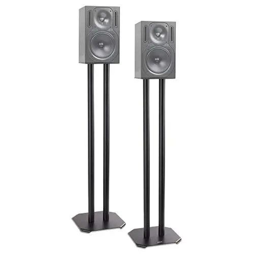 Produktbild: Duronic SPS1022/80 Lautsprecherständer – 80 cm hoch – mit Sand – Kegel zur Reduzierung von Vibrationen – universelle Kompatibilität mit Lautsprechern HiFi/Stereo/Heimkino 5.1