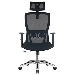 Produktbild: Durrafy Bürostuhl Ergonomisch, Schreibtischstuhl, Bürostuhl mit Kopfstütze, Armlehnen, Lendenwirbelstütze, Höhenverstellung, 90°-120°Schaukeln, Drehstuhl Gewichtskapazität 150KG