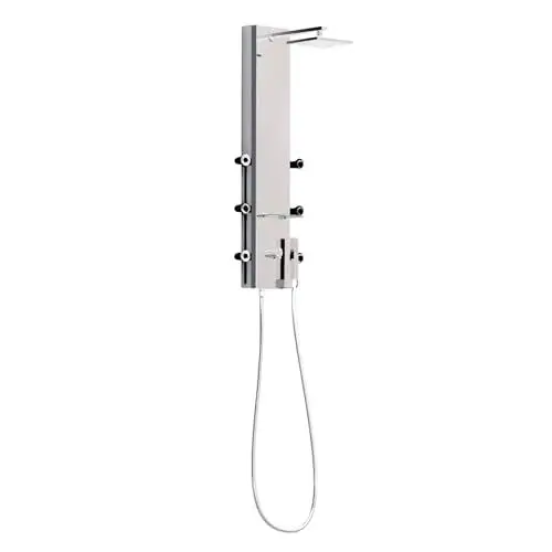 Produktbild: Dusbad Aqua Dancer einzigartiges bewegliches Duschpaneel Made in Germany, Farbe:silber chrom