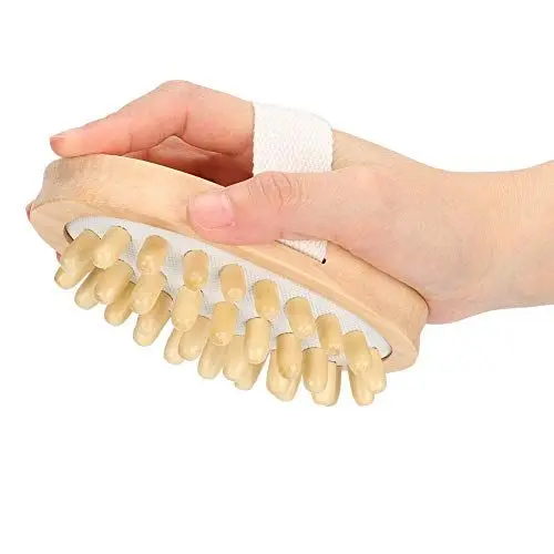 Produktbild: Trockenbürste, Massagebürste, Cellulite Massagegerät, Duschbürste Massagebürste mit Naturholz Körperbürste Cellulite und Lymphdrainage Massagegerät Körperwäscher Duschbürste Haarduschbürste