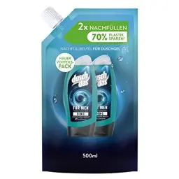 Produktbild: Duschdas 3-in-1 Duschgel & Shampoo For Men Nachfllbeutel Duschbad mit Fresh-Energy-Duftformel sorgt fr einen erfrischenden Start in den Tag 500 ml 1 Stck