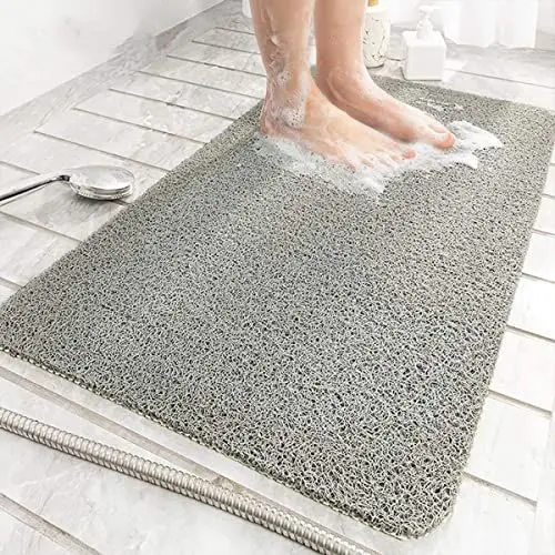 Produktbild: Duschmatte rutschfest, PVC-Luffa Badewannenmatte Komfort Sicherheits Duschmatten mit Anti-rutsch Sicherheit，Massage Duschmatten für Badewanne und Nassbereiche 40x60 cm