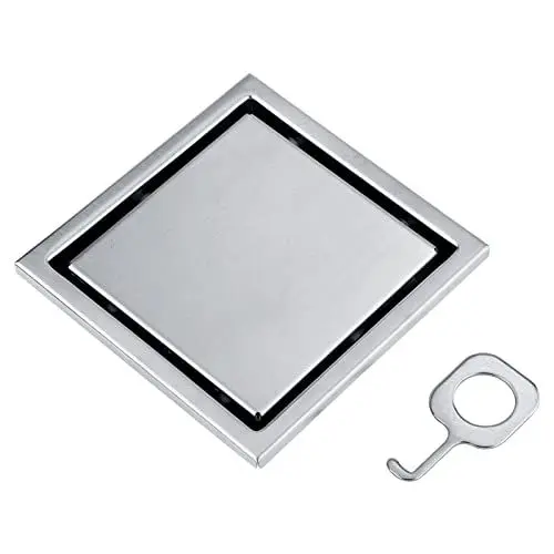Produktbild: Duschrinnen, 12 X 12 X 4 Home Edelstahl Quadratische Form Antiodor Badezimmer Bodenablauf Waste Gate Duschabfluss