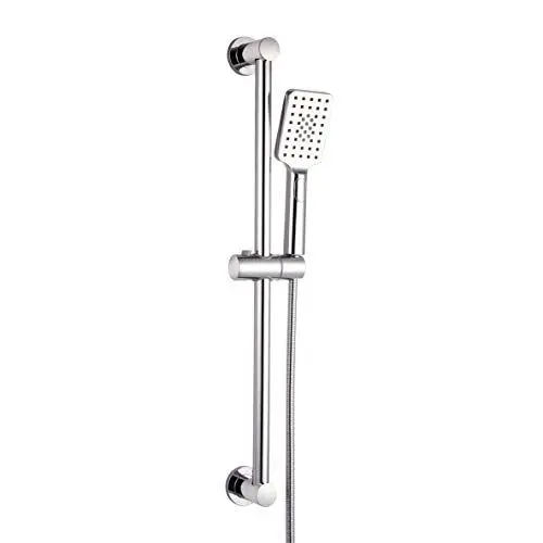 Produktbild: Duschstange 65 cm von ELBE aus Edelstahl, mit Multifunktions-Handbrause aus Kunststoff, 1,5 m Edelstahlschlauch