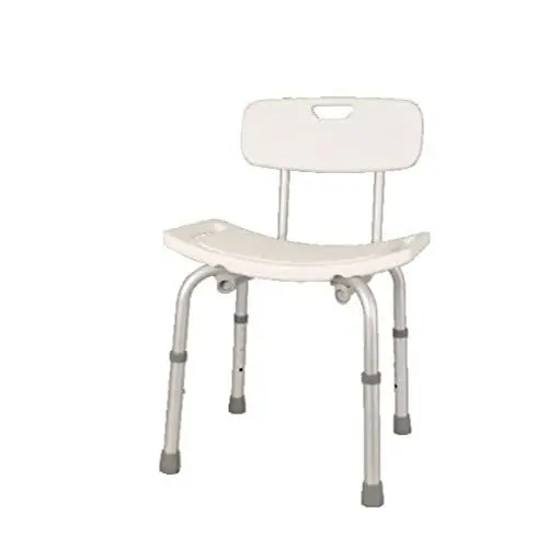 Produktbild: Homecraft Aluminum Medical Shower Stool, Adjustable Shower Chair, Non-Slip Shower Stool, Durable, Plastic Shower Chair, Shower Aid With Backrest (Eligible for VAT relief in the UK)