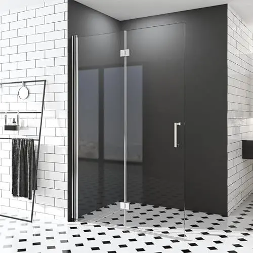 Produktbild: Duschwand 120x195 cm Walk In Dusche Falttür Begehbare Duschkabine Duschtrennwand 6mm ESG-Sicherheitsglas Nano Beschichtung