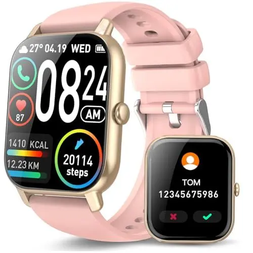 Produktbild: DUSONLAP Smartwatch Damen mit Bluetooth Anrufe, 1,85