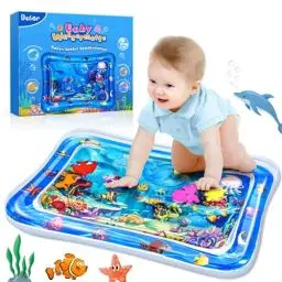Produktbild: Dusor Wassermatte Baby Spielzeug 3 6 9 Monate, Wasserspielmatte BPA-frei, Spielmatte Baby, Aufblasbare Bauchzeit Matte, Spaßaktivitäten Das Stimulationswachstum Ihres Babys
