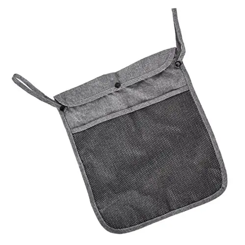 Produktbild: Kinderwagen-Hängetasche, waschbarer Leinen-Kinderwagen-Organizer zum Einkaufen(grau)