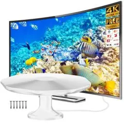 Produktbild: DVBT2 Antenne, zimmerantenne DVB-T & DVB-T2 Antennen mit Verstärker, Großer Reichweite und 360° Empfang, Zimmerantenne für Fernseher mit Starkem Magnetfuß, Geeignet für 4K 1080p & Alle TV-Geräte