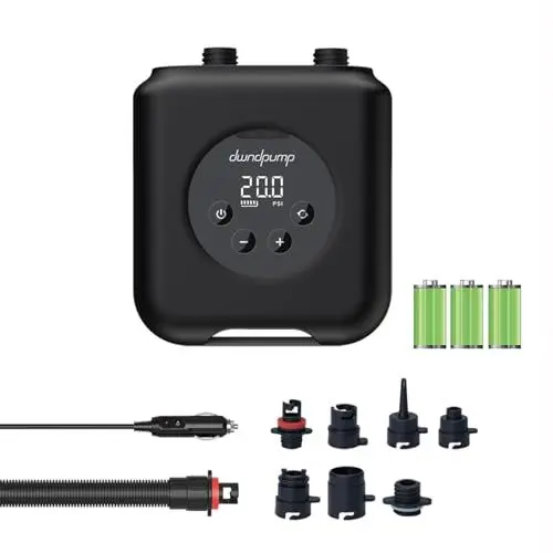 Produktbild: ‎dwndpump Elektrische SUP Pumpe-HOBO PRO, SUP Akku Pumpe 20PSI 4000 mAh & DC Auto Verbinder, Zweistufige kabellose, Paddle Board Pumpe auch für Kajaks, Matratze, Wind Wings, Yoga Ball(Grau)