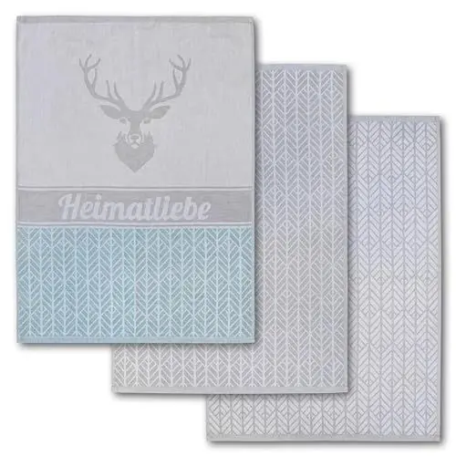 Produktbild: Dyckhoff 3er Set Geschirrtücher, Heimat, 50x70cm, 100% Baumwolle
