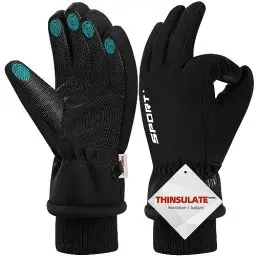 Produktbild: DYGSWIN Wasserdicht Winterhandschuhe, Skihandschuhe Touchscreen Handschuhe Herren Damen, 3M Thinsulate Warme Fahrradhandschuhe für Laufen Skifahren Wandern Motorrad Radfahren